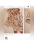 Free People 100% Cotton Floral Ivory Orange Jacket Size XS - photo 6