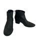 Ugg 100% Leather Solid Black Ankle Boots Size 8 - photo 1