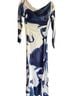 Unknown CC Print Multi Color Blue White Cocktail Dress Size 10 - photo 1