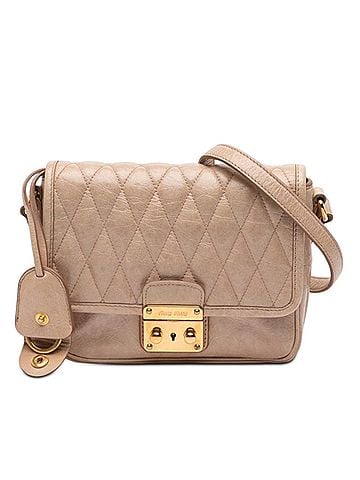 Miu Miu Quilted Leather Push Lock Flap (view 1)