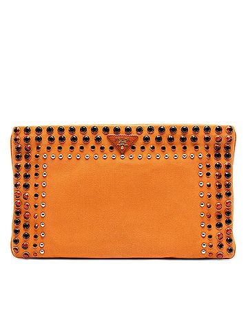 Prada Canvas Canapa Bijoux Clutch (view 1)