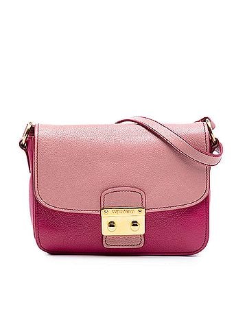 Miu Miu Bicolor Goatskin Madras Crossbody (view 1)