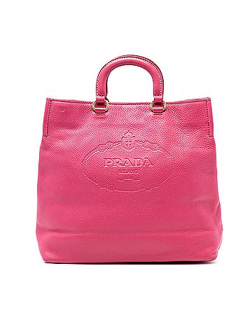 Prada Vitello Daino Canapa Logo Open Convertible Tote (view 1)