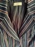 Forever 21 Stripes Black Red White Blue Brown Blazer Size 12 - photo 3
