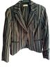 Forever 21 Stripes Black Red White Blue Brown Blazer Size 12 - photo 1