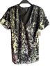 1.State Multi Color Short Sleeve Blouse Size S - photo 1