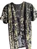1.State Multi Color Short Sleeve Blouse Size S - photo 2