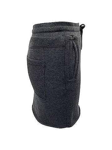 ATM Anthony Thomas Melillo ATM Drawstring Mini Skirt in Grey Cotton (view 2)