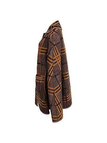 Gucci Gucci Love Parade Reversible Jacquard Cape in Brown Wool (view 2)