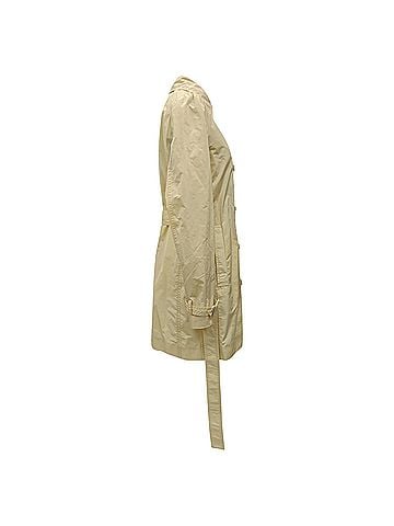 Stella McCartney  Stella Mccartney Double-Breasted Belted Trench Coat in Yellow Polyester  (view 2)