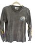 Christy Dawn 100% Cotton Gray Long Sleeve Button-Down Shirt Size S - photo 1