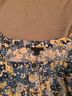 Ann Taylor Floral Blue Yellow Long Sleeve Blouse Size L - photo 3