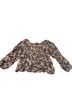 Ann Taylor Floral Blue Yellow Long Sleeve Blouse Size L - photo 2