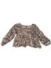 Ann Taylor Floral Blue Yellow Long Sleeve Blouse Size L - photo 1
