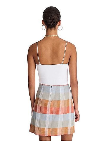 Madewell Single-Pleat Linen Mini Skirt Casual Skirt (view 2)