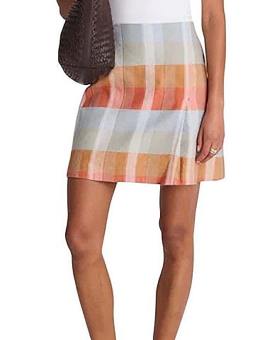 Madewell Single-Pleat Linen Mini Skirt Casual Skirt (view 1)