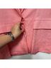 STAUD 100% Linen 100% Cotton Solid Pink Orange Blazer Size XS - photo 6