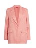 STAUD 100% Linen 100% Cotton Solid Pink Orange Blazer Size XS - photo 1