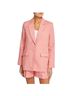 STAUD 100% Linen 100% Cotton Solid Pink Orange Blazer Size XS - photo 2