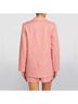 STAUD 100% Linen 100% Cotton Solid Pink Orange Blazer Size XS - photo 3