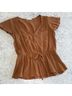 E&M Collection Brown Blouse Size M - photo 4