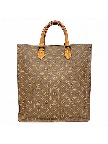 Louis Vuitton Louis Vuitton Monogram Sac Plat Tote Bag M51140 Brown Women's (view 1)