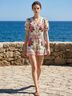 Caroline Constas Floral Multi Color Romper Size 2 - photo 4