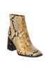 Tory Burch 100% Leather Snake Print Yellow Black Brown Ankle Boots Size 9 1/2 - photo 1