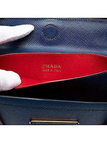 Prada Large Saffiano Cuir Double Satchel (view 2)