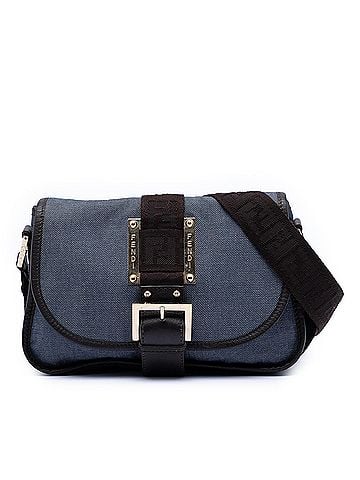 Fendi Zucca Trimmed Denim Buckle Flap (view 1)