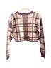Altar'd State Plaid White Gray Pullover Sweater Size XS - photo 2