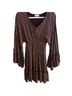 Altar'd State Floral Black Gold Casual Dress Size S - photo 1