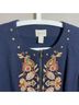 Chico's 82% Cotton 11% Polyester 6% Rayon 1% Spandex 100% Polyester Floral Blue Orange Jacket Size M - photo 7