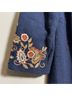 Chico's 82% Cotton 11% Polyester 6% Rayon 1% Spandex 100% Polyester Floral Blue Orange Jacket Size M - photo 5