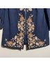 Chico's 82% Cotton 11% Polyester 6% Rayon 1% Spandex 100% Polyester Floral Blue Orange Jacket Size M - photo 12
