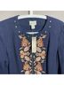 Chico's 82% Cotton 11% Polyester 6% Rayon 1% Spandex 100% Polyester Floral Blue Orange Jacket Size M - photo 6