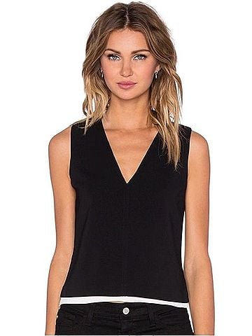 A.L.C. Cutaway Hem Contrast Tank Sleeveless Top (view 2)