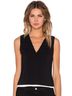 A.L.C. 97% Viscose 3% Elastane 100% Silk Black White Sleeveless Top Size 6 - photo 2