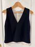 A.L.C. 97% Viscose 3% Elastane 100% Silk Black White Sleeveless Top Size 6 - photo 4