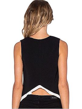 A.L.C. Cutaway Hem Contrast Tank Sleeveless Top (view 1)