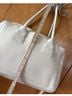 FURLA 100% Leather Solid White Ivory Shoulder Bag One size - photo 8
