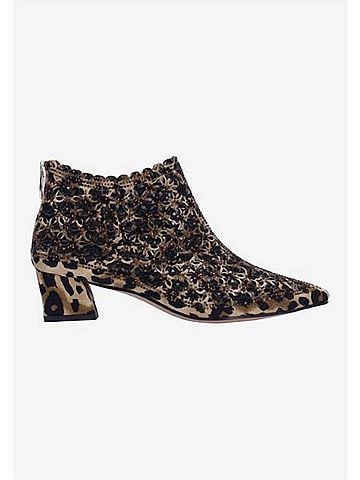 J. Renee Women's Jacinta Booties in Brown/Black Animal Print/Studs (view 1)