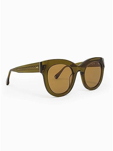 APERCU Women's Le Chat Cat-Eye Sunglasses in Noix (view 1)