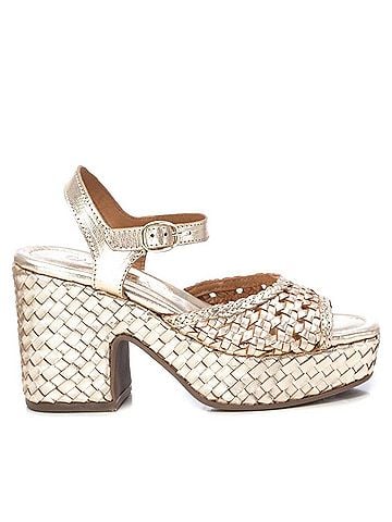 XTI Carmela Leather Heel Sandals (view 1)