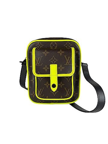 Louis Vuitton Louis Vuitton LOUIS VUITTON Shoulder Bag Monogram Macassar Christopher Wearable Wallet Brown Neon Yellow Men's M80793 z10153 (view 1)