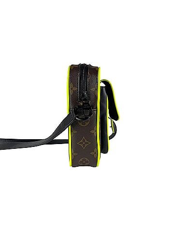 Louis Vuitton Louis Vuitton LOUIS VUITTON Shoulder Bag Monogram Macassar Christopher Wearable Wallet Brown Neon Yellow Men's M80793 z10153 (view 2)