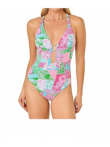 Lilly Pulitzer Ester One Piece Swimsuit in Multi Crazy Quilt (view 2)