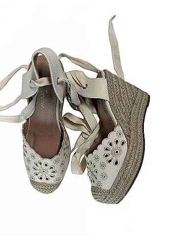 Forever Women's Espadrille Wedge in Cream (view 2)