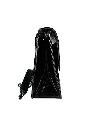 Chanel Chanel CHANEL Shoulder Bag Patent Leather Black Silver Women's z10018 (view 2)