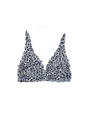 Cosabella Women's Never Say Never Printed Triangle Bralette in Sorren Blue/Navy Animal (view 1)